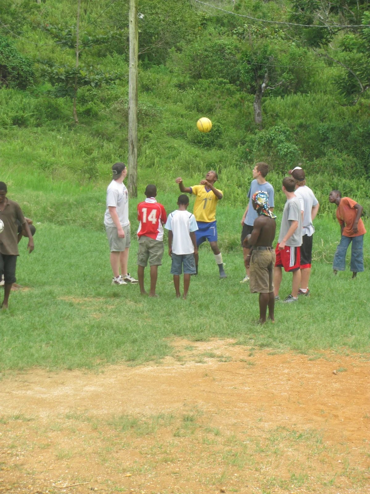 Soccer Game with the boys at Clifton House